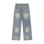 Unisex Vintage Distressed Denim Jeans - ACE