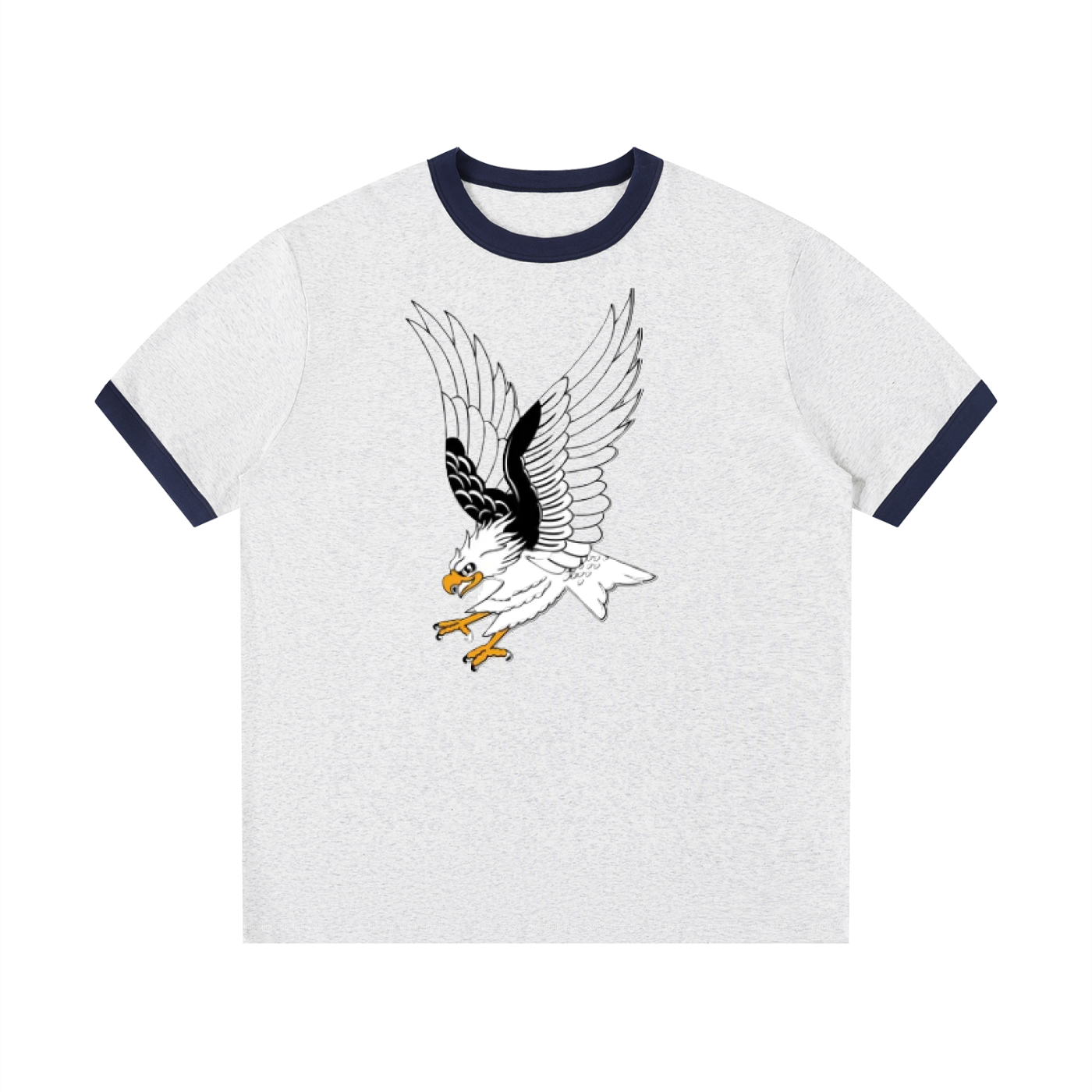 Contrast Edge Ribbed Crewneck T-Shirt - ACE