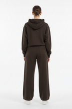 Women Fleece Sweatpants with Drawstring and Straight-Leg Design - ACE