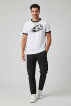 Men Contrast Edge Ribbed T-Shirt - ACE