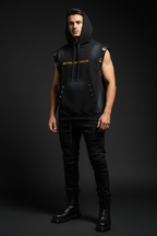 Men Vintage Wash Sun Fade Sleeveless Hoodie