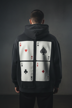Men Sunfade Fleece Hoodie - Two-way Zipper Boxy Design - ACE