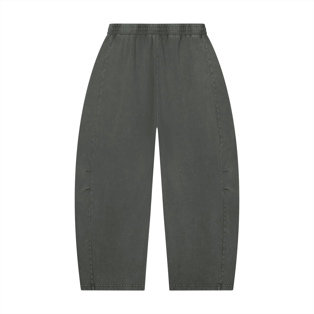 Unisex Mineral Wash Barrel Leg Pants - ACE
