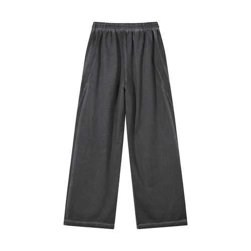 Unisex Vintage Wash Wide Leg Mesh Sweatpants - ACE