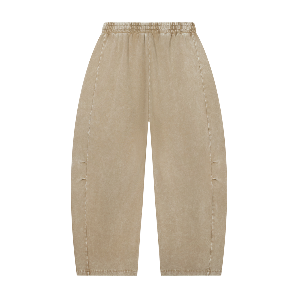 Unisex Mineral Wash Barrel Leg Pants - ACE