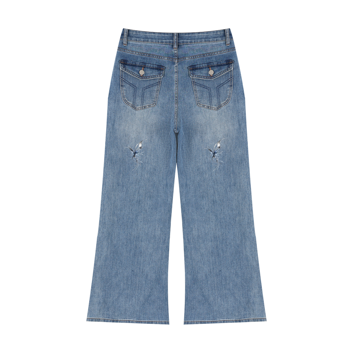 Women’s Vintage Wash Wide Leg Jeans - ACE