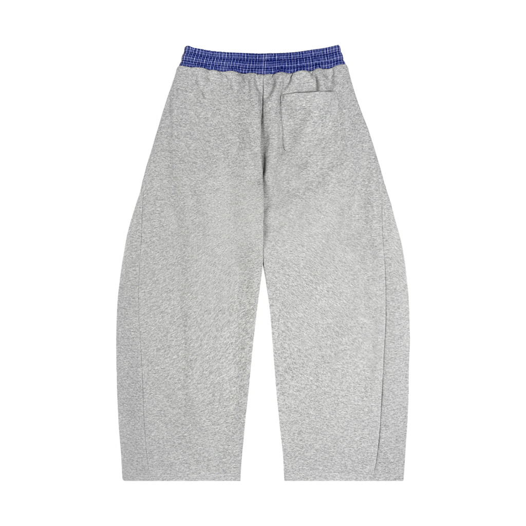 Plaid Waistband Barrel Sweatpants - ACE