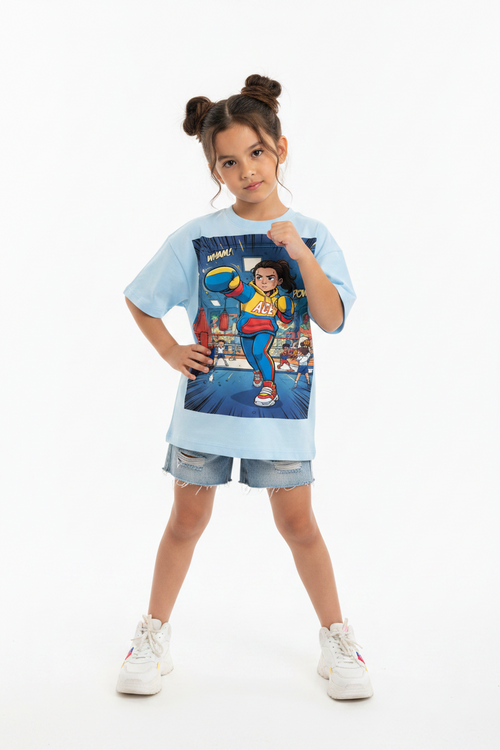 Girl’s Solid Crewneck T-Shirt