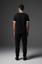 Men Contrast Edge Ribbed T-Shirt - ACE