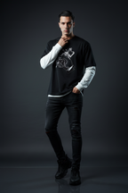Men Layered Contrast Sleeve T-Shirt - ACE