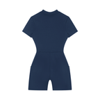 Women's Quarter-Zip Short Sleeve Romper - ACE