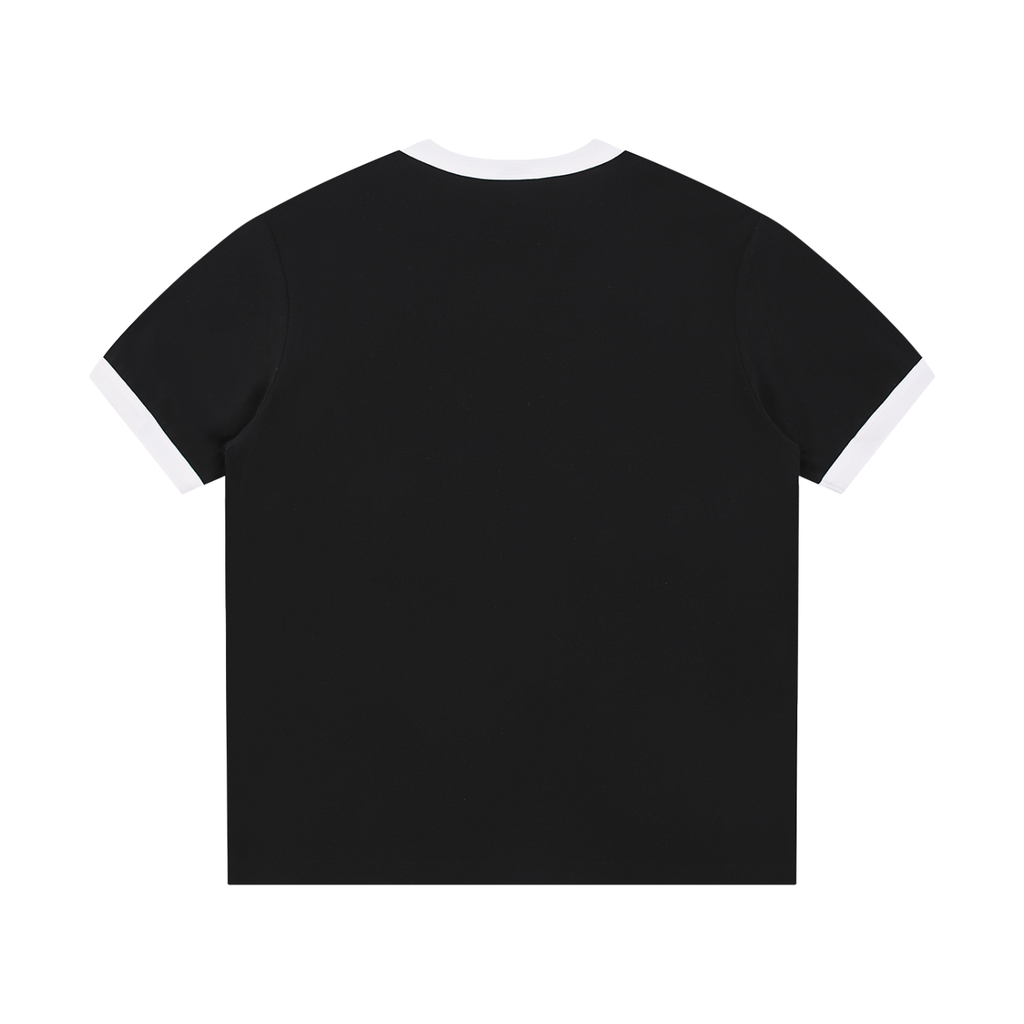 Contrast Edge Ribbed Crewneck T-Shirt - ACE