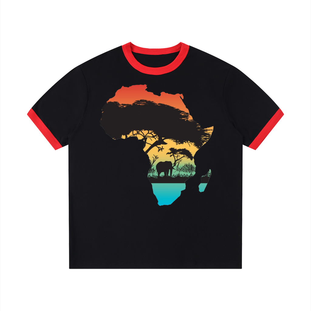 Contrast Edge Ribbed Crewneck T-Shirt - ACE