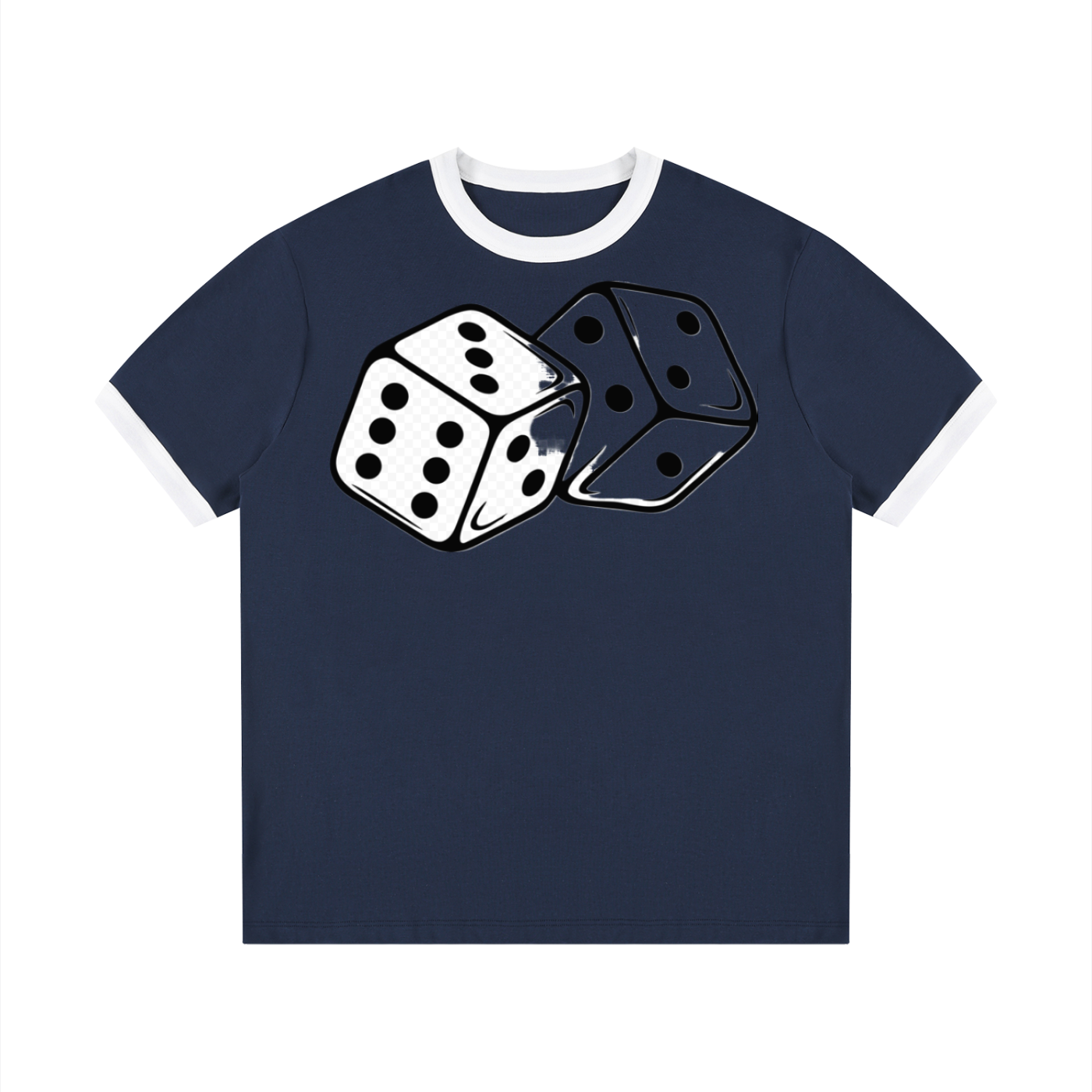 Contrast Edge Ribbed Crewneck T-Shirt - ACE