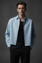 Men Boxy Long Sleeve Shirt