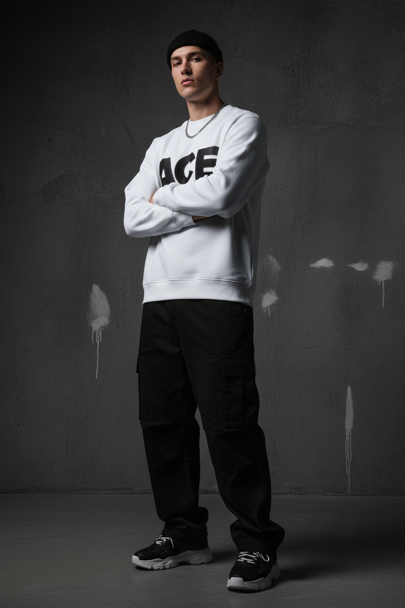 Men Essential Heavyweight Crewneck Sweatshirt - ACE