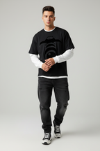 Men Layered Contrast Sleeve T-Shirt - ACE