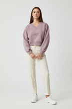 Women’s Crop V-Neck Sweatshirt - ACE