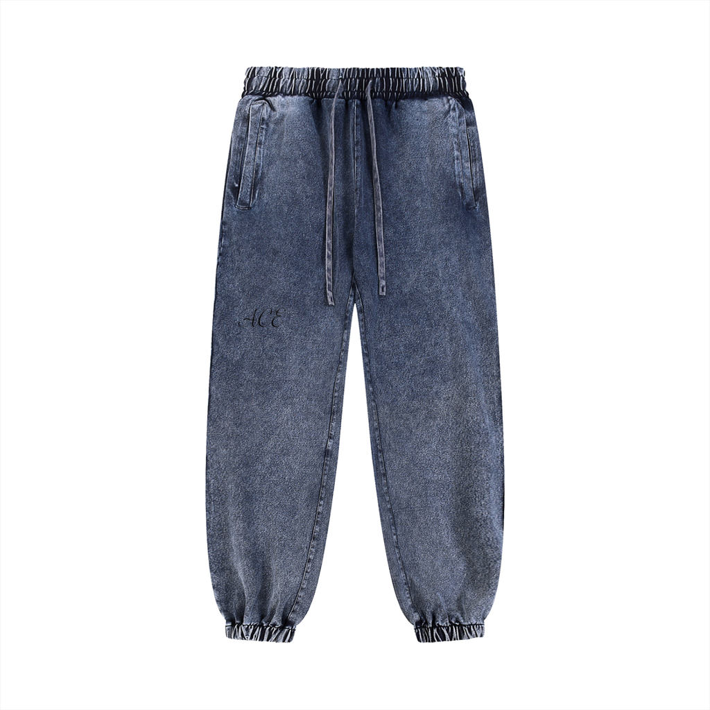 Men Snow Wash Jogger Sweatpants - ACE