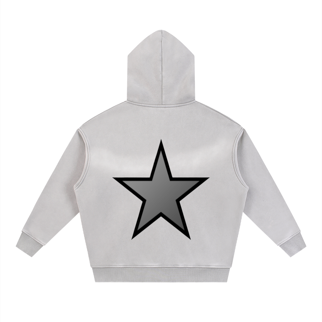 Women Sunfade Fleece Hoodie - Two-way Zipper Boxy Style - ACE