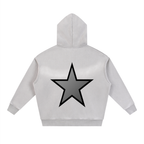 Women Sunfade Fleece Hoodie - Two-way Zipper Boxy Style - ACE