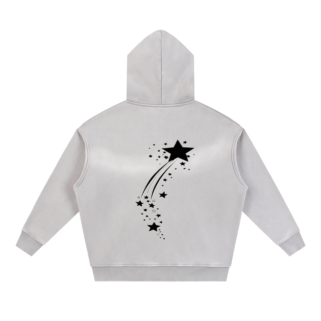 Sunfade Two-way Zipper Boxy Fleece Hoodie - ACE
