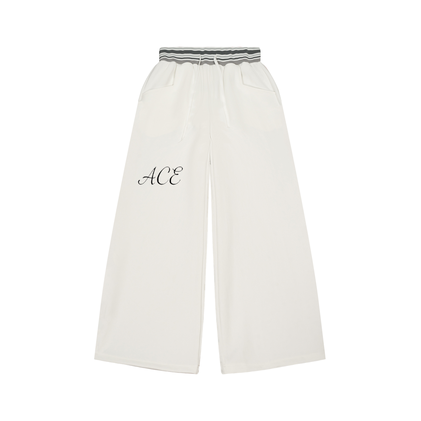 Striped Waist Wide Leg Pants - ACE