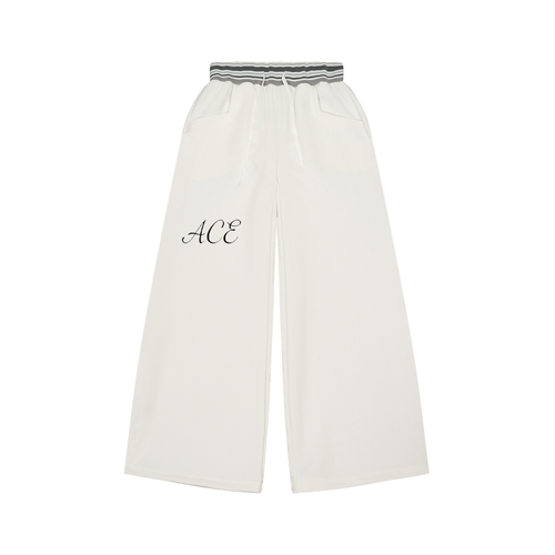 Striped Waist Wide Leg Pants - ACE