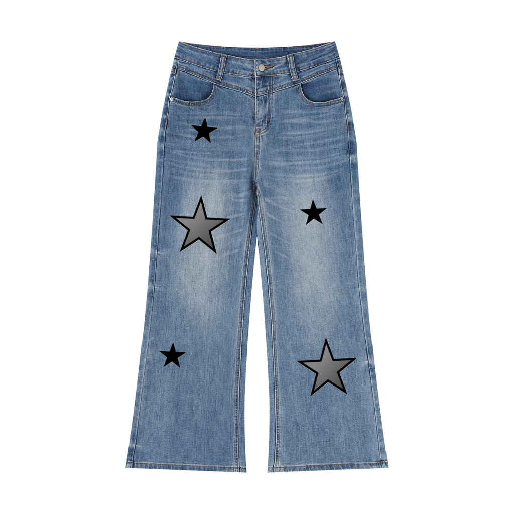 Women’s Vintage Wash Wide Leg Jeans - ACE