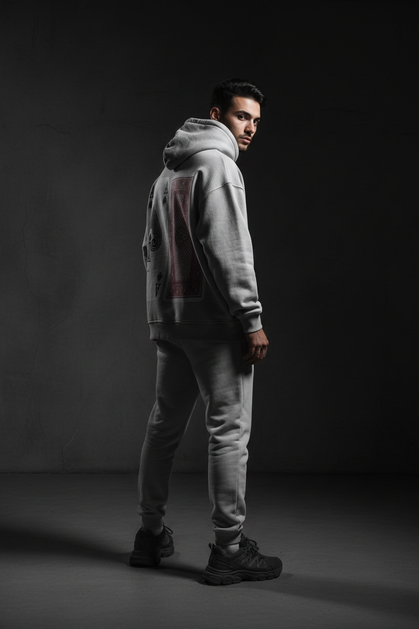 Men Sunfade Fleece Hoodie - Two-way Zipper Boxy Design - ACE
