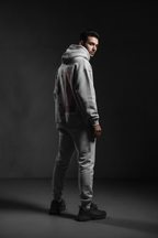 Men Sunfade Fleece Hoodie - Two-way Zipper Boxy Design - ACE