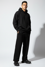 Men Snow Washed Sweatpants with Raw Edge Design - ACE