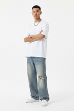 Unisex Vintage Distressed Denim Jeans - ACE