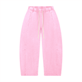 Unisex Mineral Wash Barrel Leg Pants - ACE