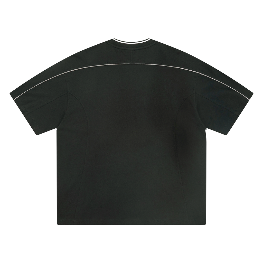 Unisex Oversized Contrast Tape T-Shirt - ACE