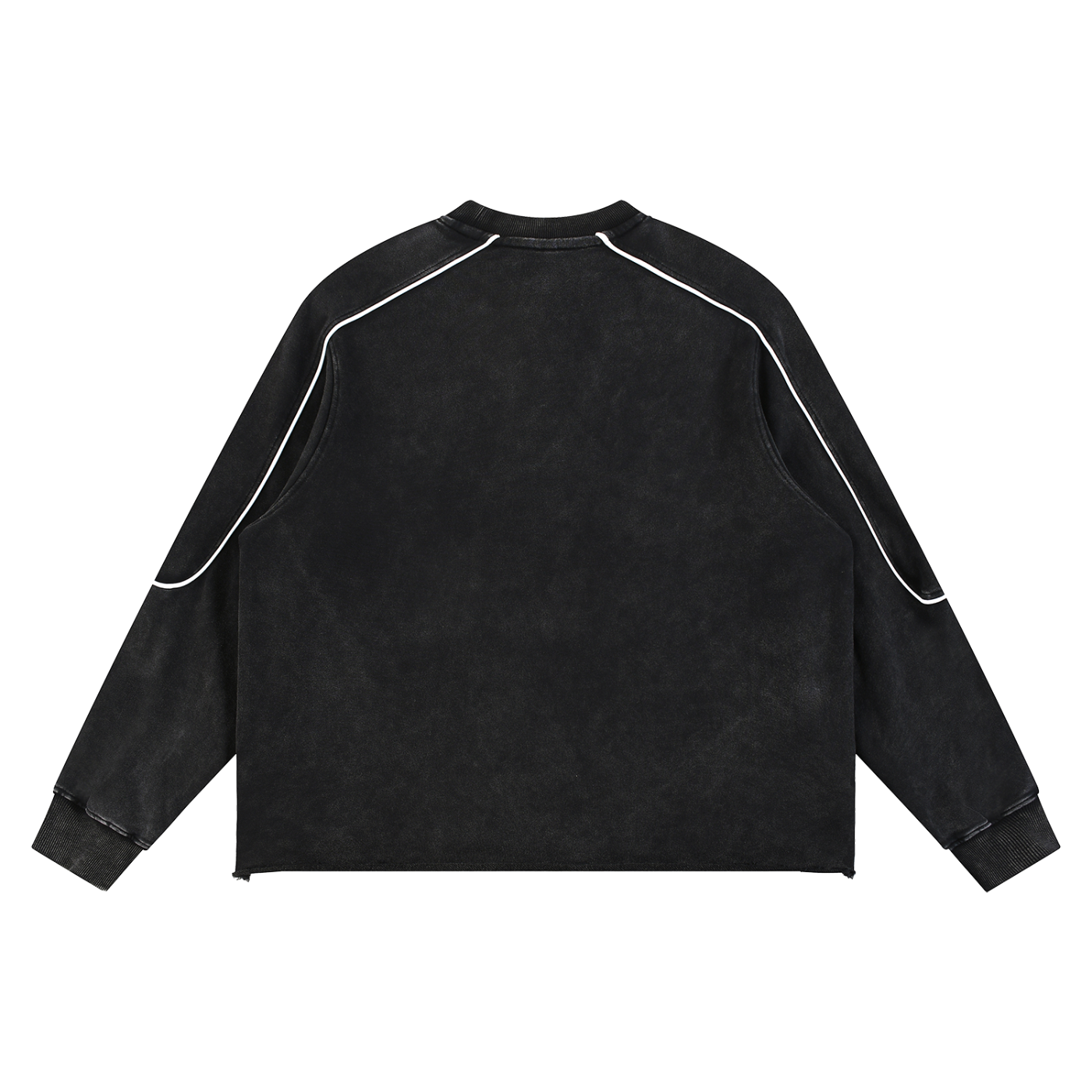 Mineral Wash Piping Raw Hem Sweatshirt - ACE