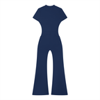 Women’s Tight Flared Leg Quarter-Zip Jumpsuit - ACE