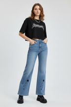 Womens Vintage Wide Leg Jeans - ACE