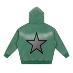 Women Sunfade Fleece Hoodie - Two-way Zipper Boxy Style - ACE