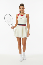 Women's Color Block A-Line Sleeveless Dress - ACE