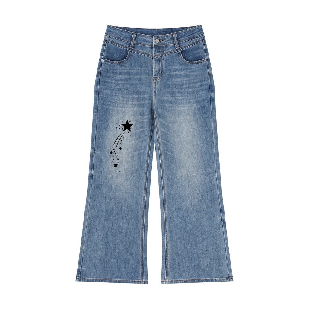 Women’s Vintage Wash Wide Leg Jeans - ACE