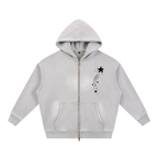 Women Sunfade Fleece Hoodie with Two-way Zipper - ACE