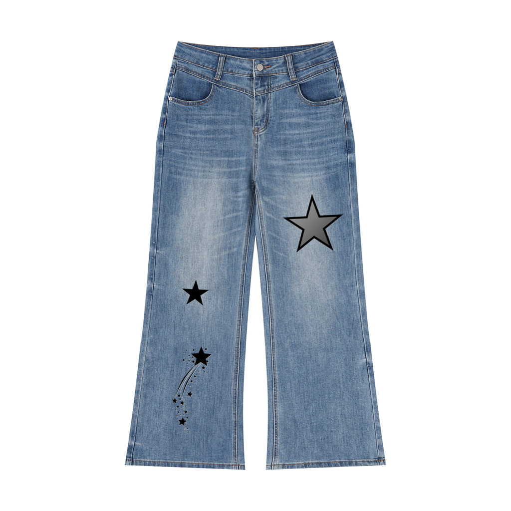 Women’s Vintage Wash Wide Leg Jeans - ACE