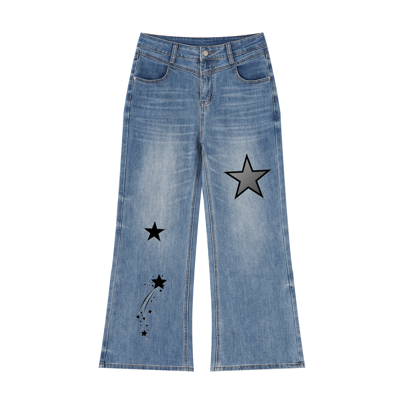 Women’s Vintage Wash Wide Leg Jeans - ACE