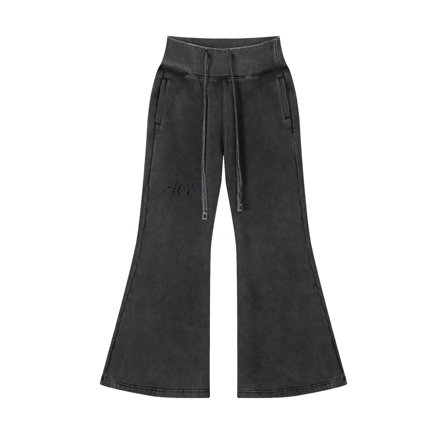Vintage Washed Flared Fleece Pants - ACE