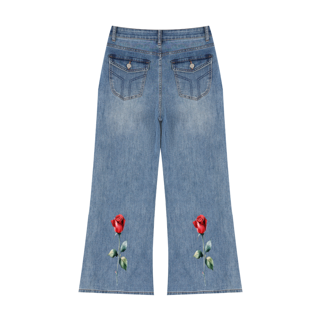 Women’s Vintage Wash Wide Leg Jeans - ACE