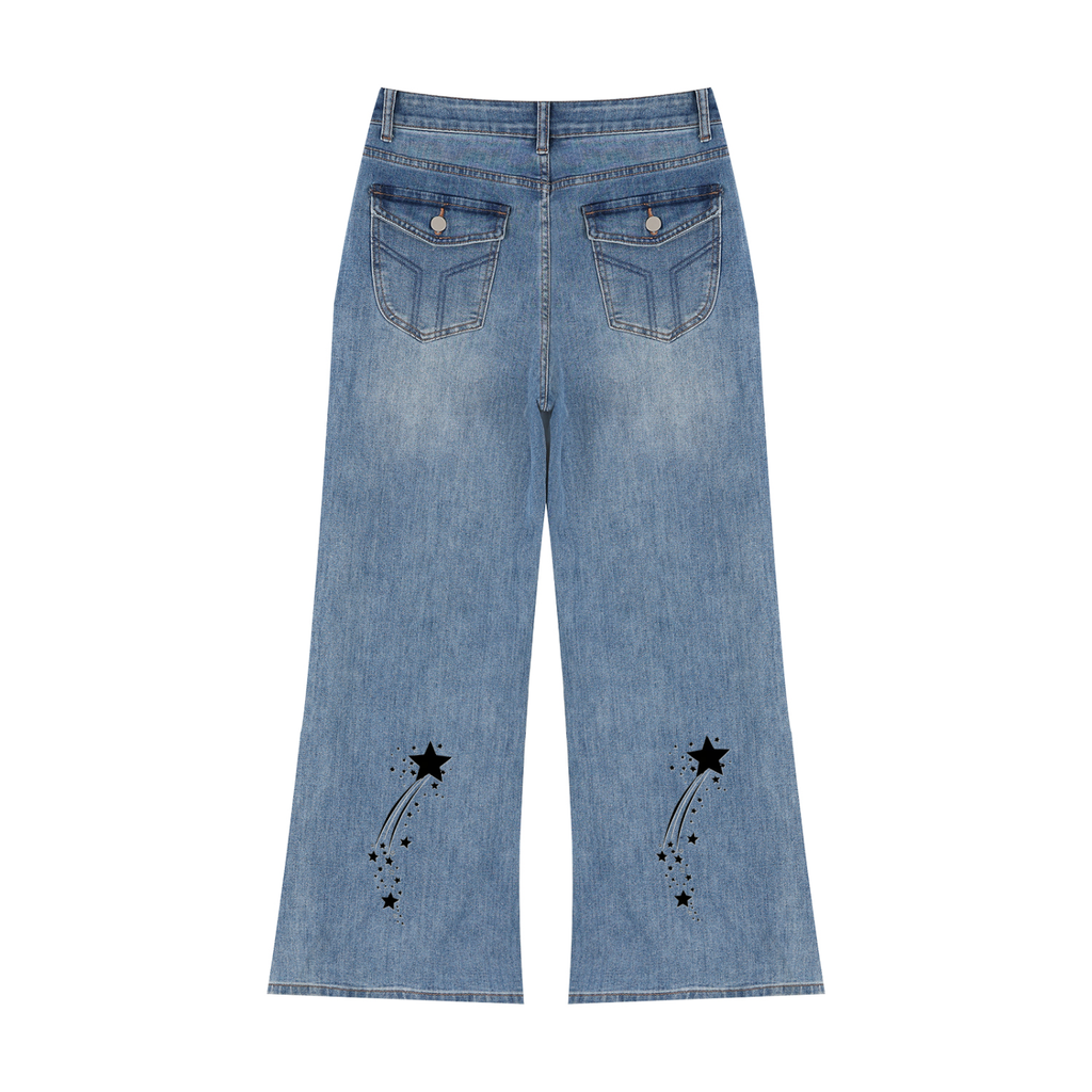 Women’s Vintage Wash Wide Leg Jeans - ACE