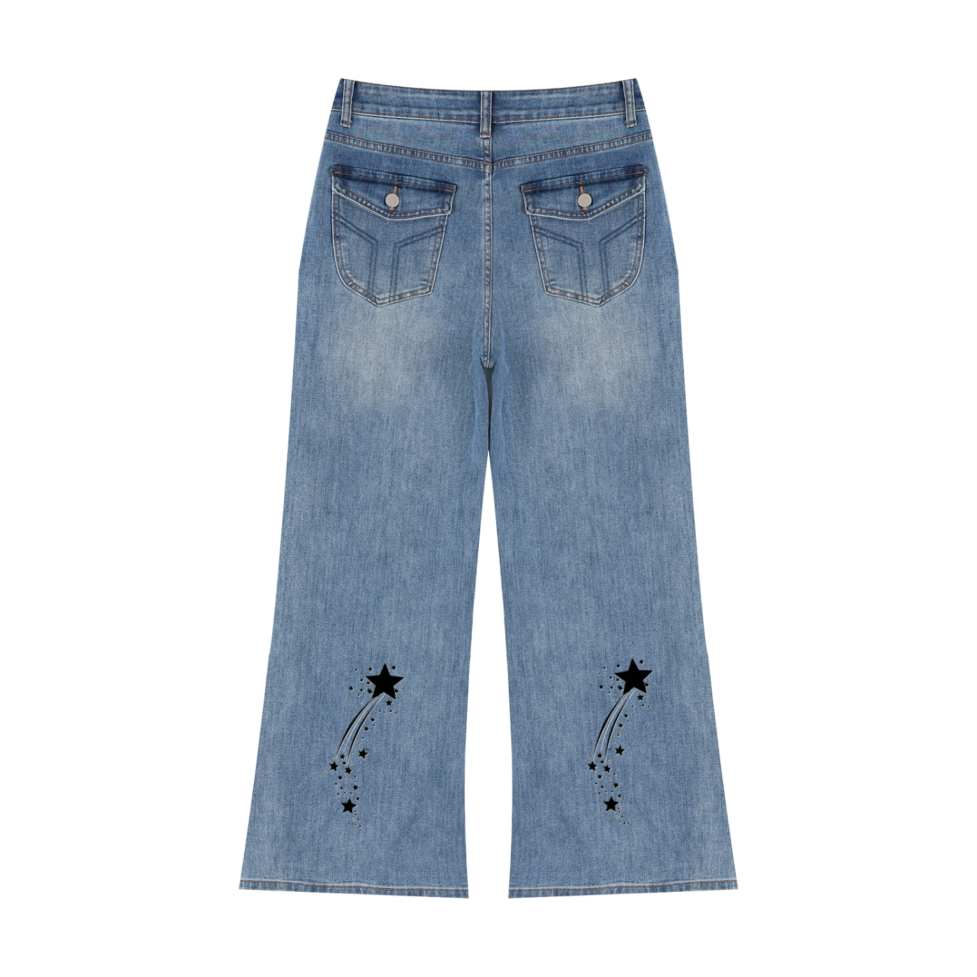 Women’s Vintage Wash Wide Leg Jeans - ACE