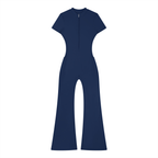 Women’s Tight Flared Leg Quarter-Zip Jumpsuit - ACE