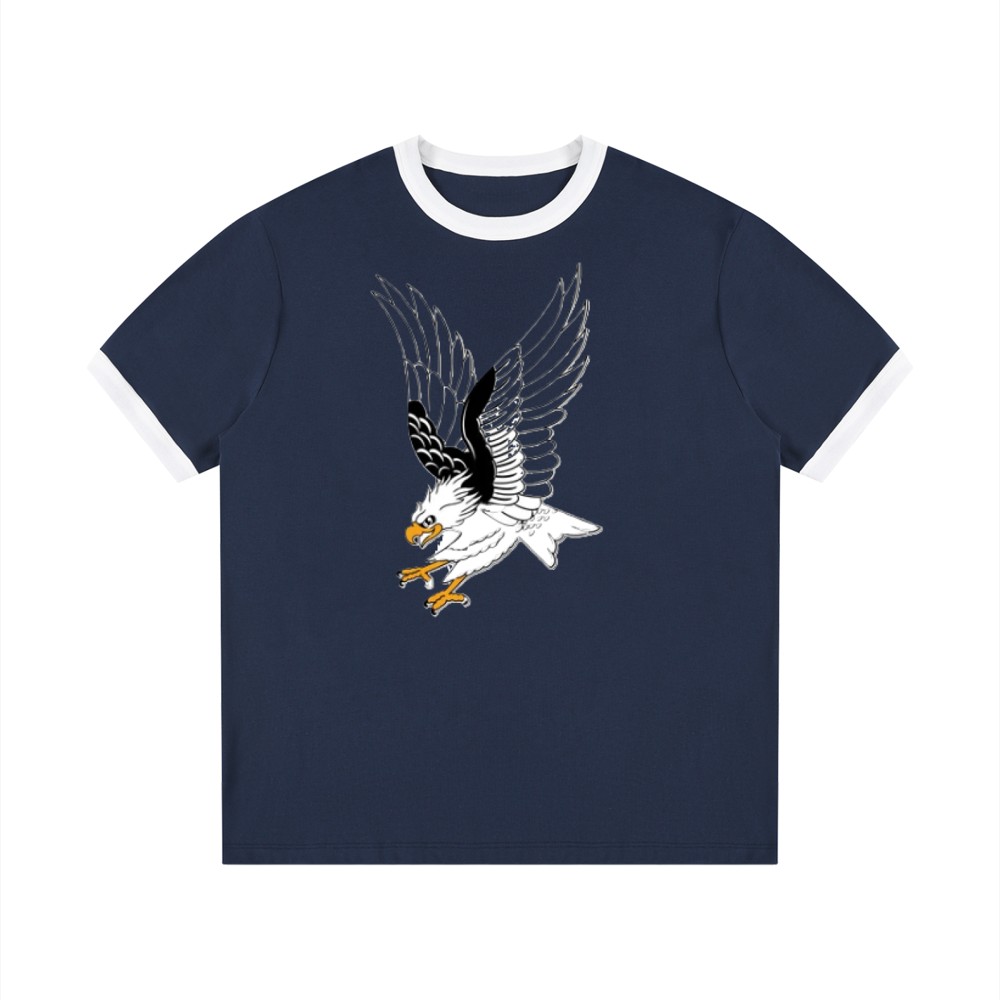 Contrast Edge Ribbed Crewneck T-Shirt - ACE